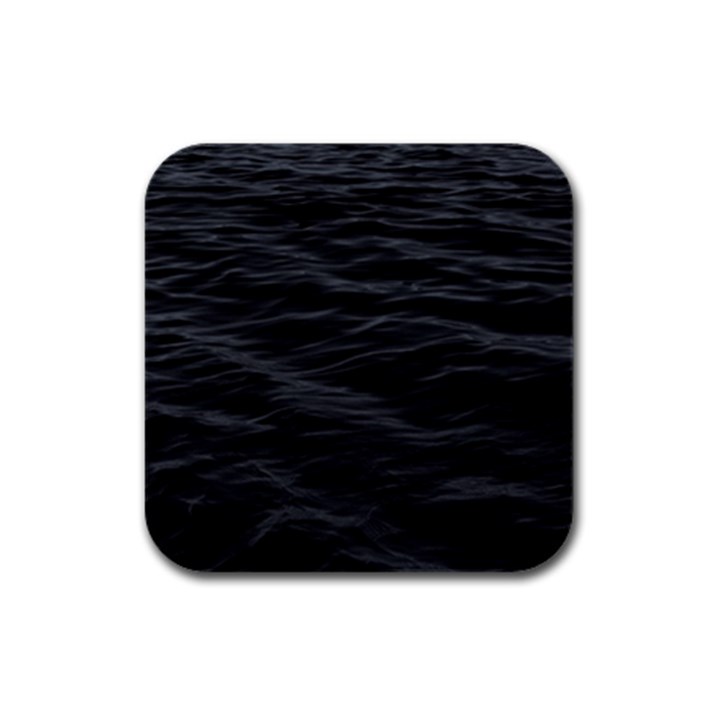 Dark Lake Ocean Pattern River Sea Rubber Square Coaster (4 pack) 