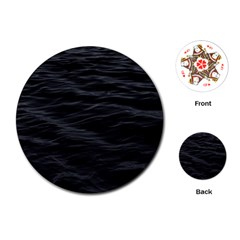 Dark Lake Ocean Pattern River Sea Playing Cards (round) 