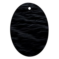 Dark Lake Ocean Pattern River Sea Oval Ornament (two Sides)