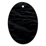 Dark Lake Ocean Pattern River Sea Oval Ornament (Two Sides) Front