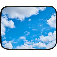 Sky Blue Clouds Nature Amazing Double Sided Fleece Blanket (mini)  by Simbadda