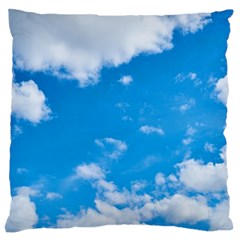 Sky Blue Clouds Nature Amazing Large Flano Cushion Case (one Side)