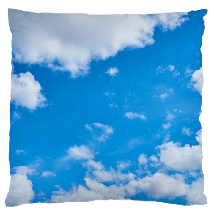 Sky Blue Clouds Nature Amazing Large Flano Cushion Case (One Side)