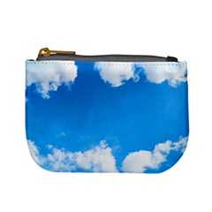 Sky Clouds Blue White Weather Air Mini Coin Purses by Simbadda