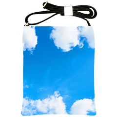 Sky Clouds Blue White Weather Air Shoulder Sling Bags by Simbadda