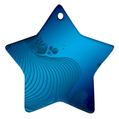 Fractals Lines Wave Pattern Ornament (star)