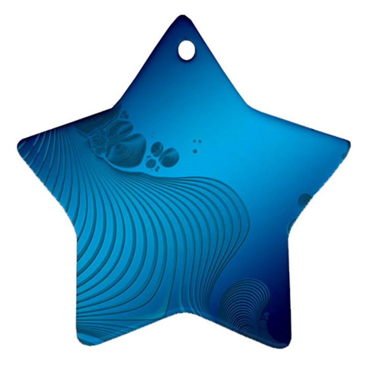 Fractals Lines Wave Pattern Ornament (Star)