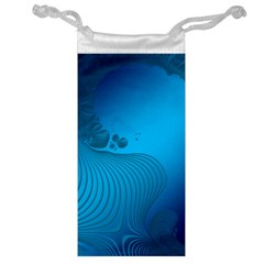 Fractals Lines Wave Pattern Jewelry Bag by Simbadda