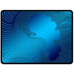 Fractals Lines Wave Pattern Fleece Blanket (large)  by Simbadda