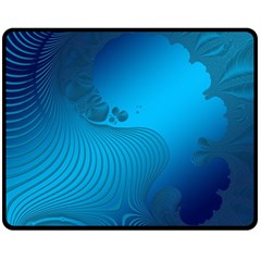 Fractals Lines Wave Pattern Double Sided Fleece Blanket (medium)  by Simbadda