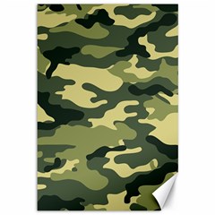 Camouflage Camo Pattern Canvas 12  X 18   by Simbadda