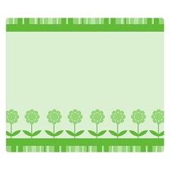 Floral Stripes Card In Green Double Sided Flano Blanket (small) 