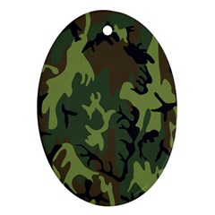 Military Camouflage Pattern Ornament (oval) by Simbadda