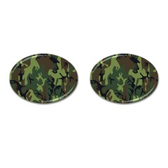 Military Camouflage Pattern Cufflinks (oval) by Simbadda