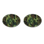 Military Camouflage Pattern Cufflinks (Oval) Front(Pair)