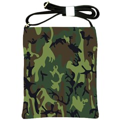 Military Camouflage Pattern Shoulder Sling Bags by Simbadda