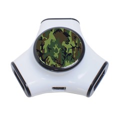 Military Camouflage Pattern 3-port Usb Hub by Simbadda