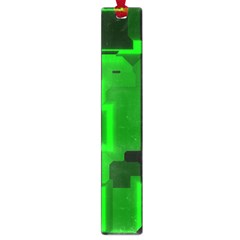 Green Cyber Glow Pattern Large Book Marks by Simbadda