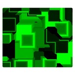 Green Cyber Glow Pattern Double Sided Flano Blanket (Small)  50 x40  Blanket Back