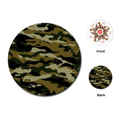 Military Vector Pattern Texture Playing Cards (round)  by Simbadda