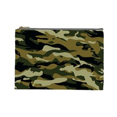 Military Vector Pattern Texture Cosmetic Bag (large)  by Simbadda