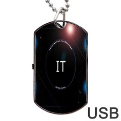 This Is An It Logo Dog Tag Usb Flash (two Sides) by Simbadda