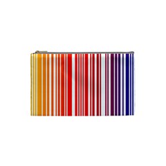 Colorful Gradient Barcode Cosmetic Bag (small)  by Simbadda