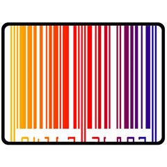 Colorful Gradient Barcode Fleece Blanket (large) 