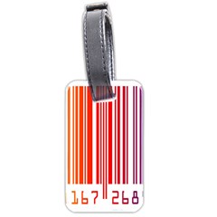 Colorful Gradient Barcode Luggage Tags (two Sides) by Simbadda