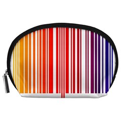 Colorful Gradient Barcode Accessory Pouches (large)  by Simbadda