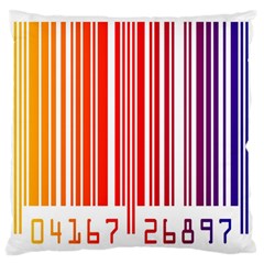 Colorful Gradient Barcode Large Flano Cushion Case (two Sides) by Simbadda