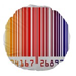 Colorful Gradient Barcode Large 18  Premium Flano Round Cushions Front