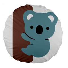 Animal Koala Large 18  Premium Flano Round Cushions by Alisyart