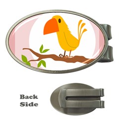 Yellow Bird Tweet Money Clips (oval)  by Alisyart