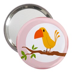 Yellow Bird Tweet 3  Handbag Mirrors