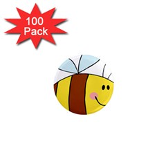 Animals Bee Wasp Smile Face 1  Mini Magnets (100 Pack)  by Alisyart