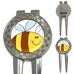 Animals Bee Wasp Smile Face 3-in-1 Golf Divots by Alisyart