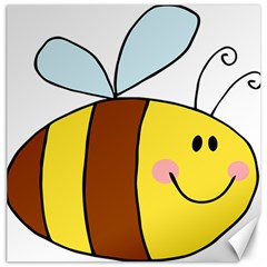 Animals Bee Wasp Smile Face Canvas 20  X 20   by Alisyart