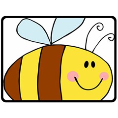 Animals Bee Wasp Smile Face Fleece Blanket (large)  by Alisyart
