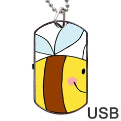 Animals Bee Wasp Smile Face Dog Tag Usb Flash (one Side) by Alisyart