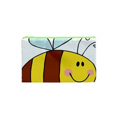 Animals Bee Wasp Smile Face Cosmetic Bag (xs)