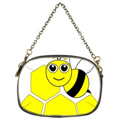 Bee Wasp Yellow Chain Purses (one Side) 