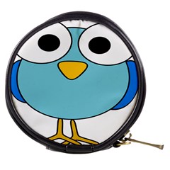 Bird Big Eyes Blue Mini Makeup Bags