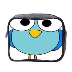 Bird Big Eyes Blue Mini Toiletries Bag 2-side by Alisyart