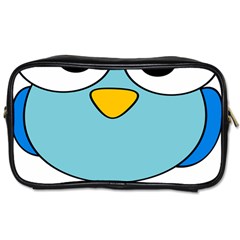 Bird Big Eyes Blue Toiletries Bags