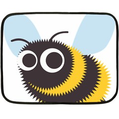 Bee Wasp Face Sinister Eye Fly Fleece Blanket (mini) by Alisyart