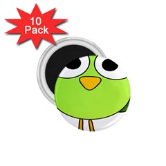 Bird Big Eyes Green 1 75  Magnets (10 Pack)  by Alisyart