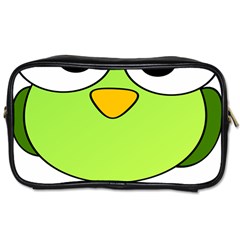 Bird Big Eyes Green Toiletries Bags by Alisyart