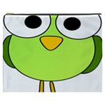 Bird Big Eyes Green Cosmetic Bag (XXXL)  Front