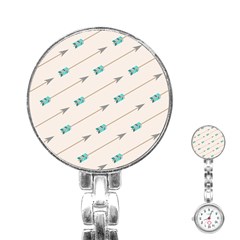 Arrow Quilt Stainless Steel Nurses Watch by Alisyart